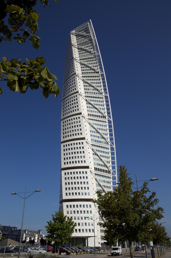 The "Turning Torso" building in nearby Malmö