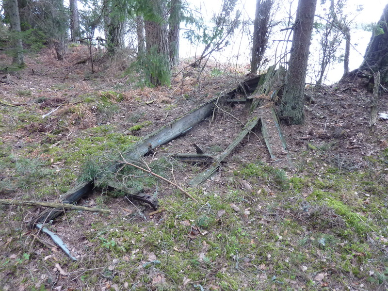The remains of a rowboat