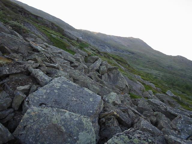 View west after climbing boulder