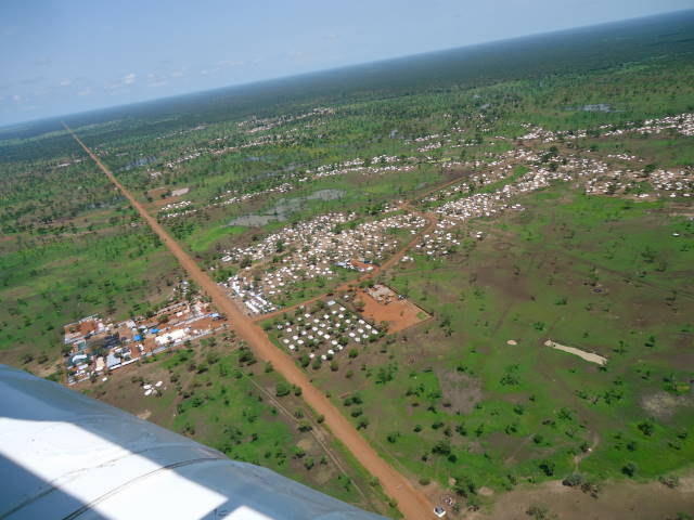 Aerial view of Jaman refugee camp