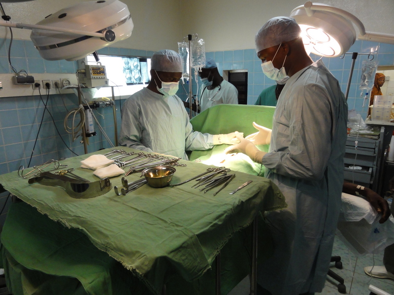 Shotgun wound follow-up operation in the military hospital N'Djamena