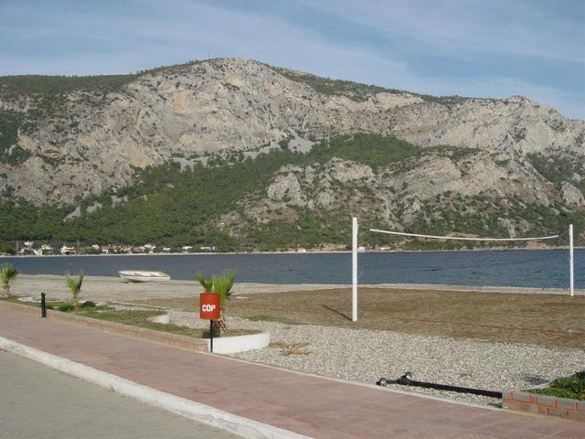 Looking North, the harbour is around to the right of the picture