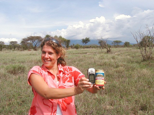 Mt. Kilimanjaro, a GPS, and a can of cold Kilimanjaro lager... what more could you want?