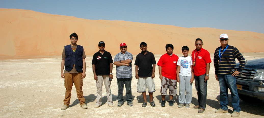 23N 58E Team - (R-L) Ajay, Parvez, Rifaat and his 2 friends, Anand, Thanseer, and Aayush
