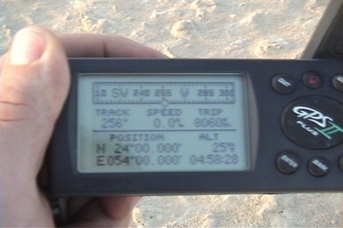 24N 54E, GPS reading.