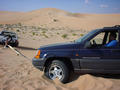 #6: Noel towing out Ahmet's car after it got stuck in the sand.