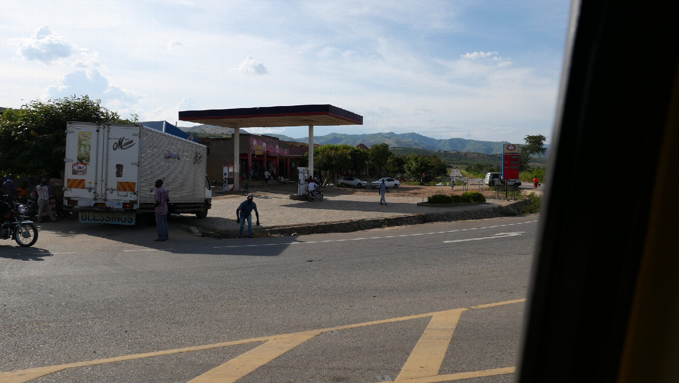 Gasoline station at the junction