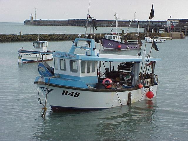 The commercial fishing boat Sarah Louisa after sailing on it to the confluence point.