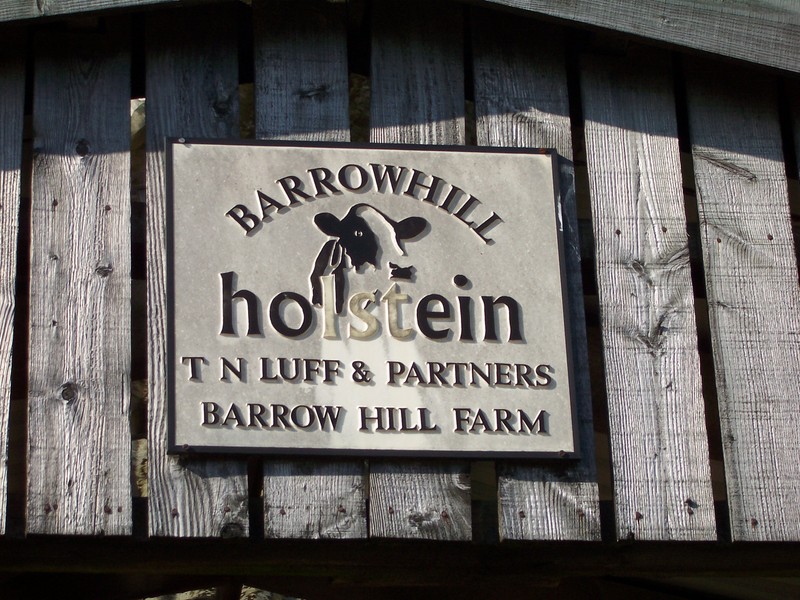 sign on the barn