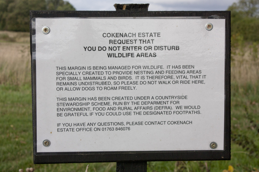Land management sign