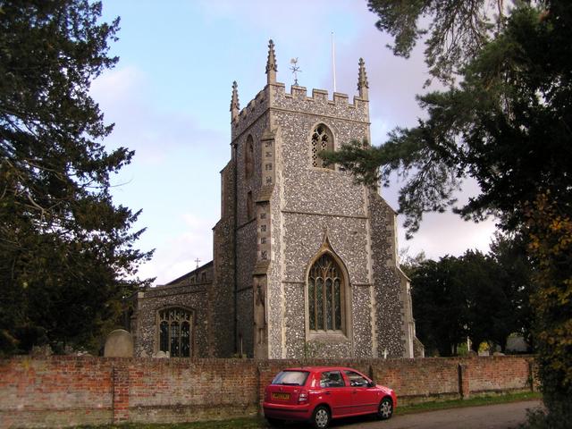 Typical east of England church in Barkway