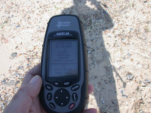GPS receiver at the location of the first photo
