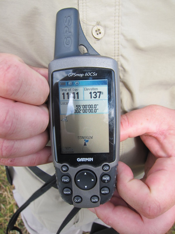 GPS, showing coordinates and altitude