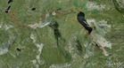 #7: Our track on the satellite image (© Google Earth 2009)