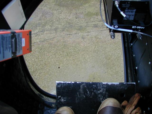 Confluence point through cab of helicopter