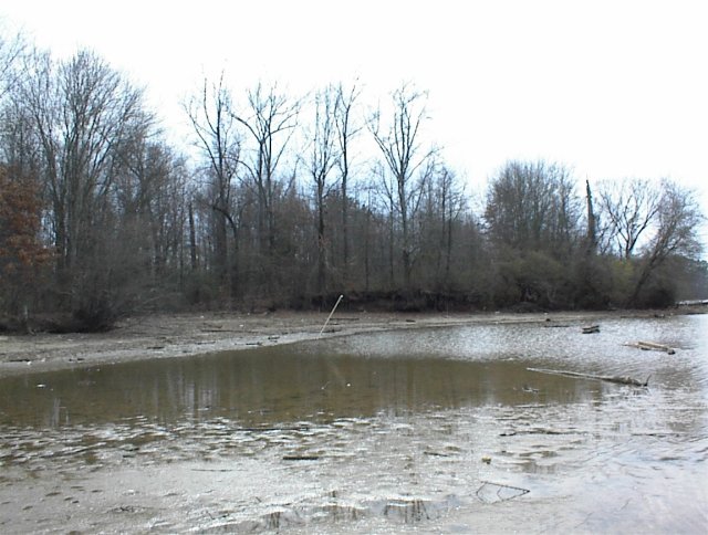 The "swimming hole" to the south