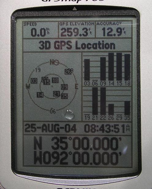 10 zeroes GPS 35N 92W