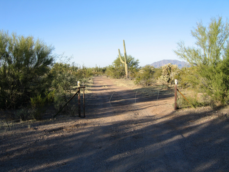 Gate at road off Highway 86