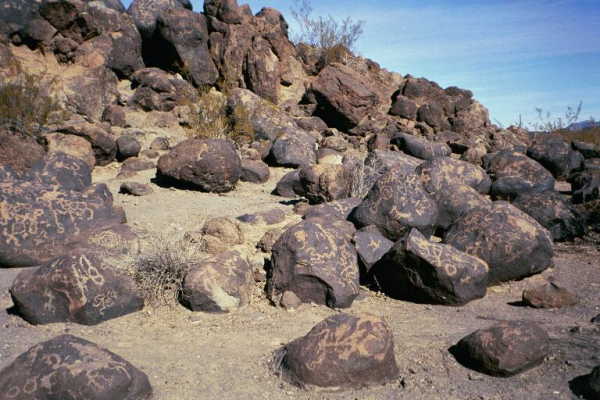Native American petroglyphs, 3 miles from the confluence, near Painted Rock dam