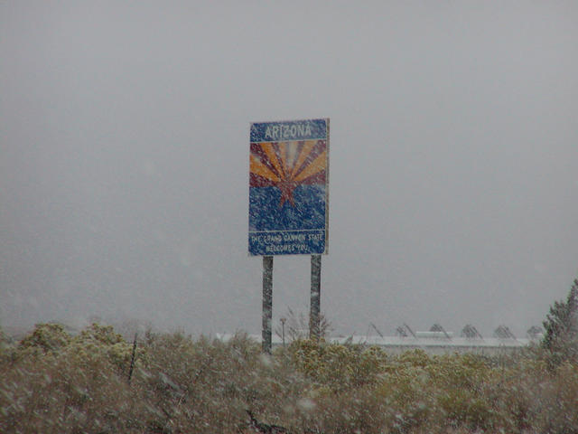 A shot of the sign at the Utah/Arizona border.