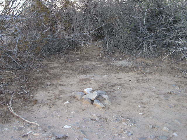 The confluence point is marked by a small cairn left by previous visitors
