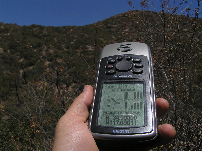 Best view of the GPS receiver at the confluence point.