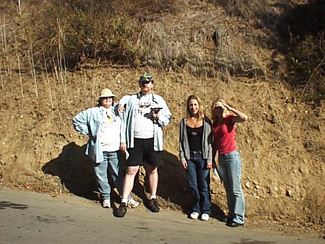 The group poses near the confluence