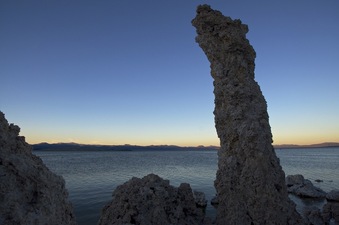 #1: Looking North towards the confluence point, 4.15 miles away, in Mono Lake