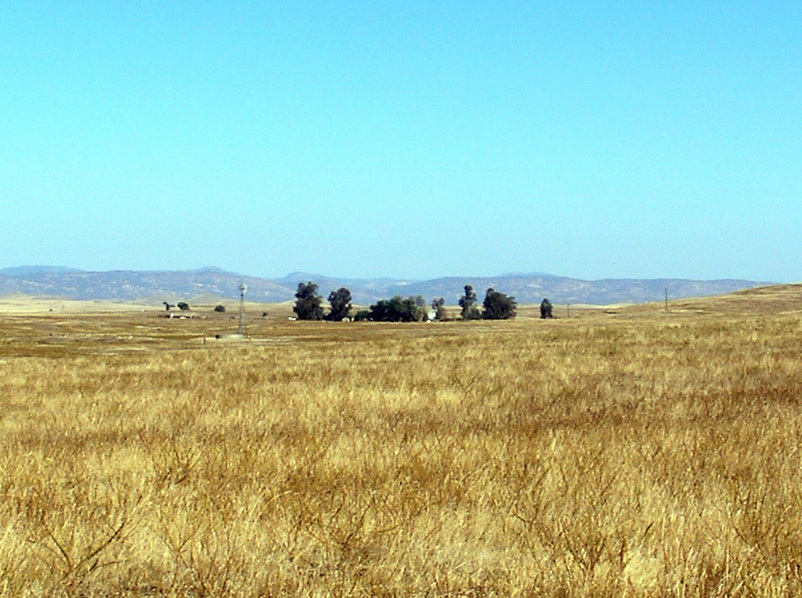 View towards a farm due east of the point