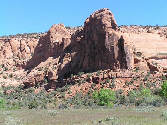 North wall of the Little Dolores River Canyon.