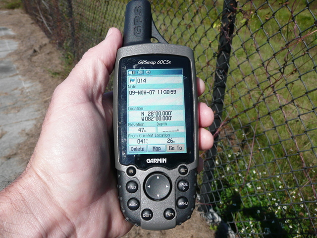 GPS showing 26 meters to CP