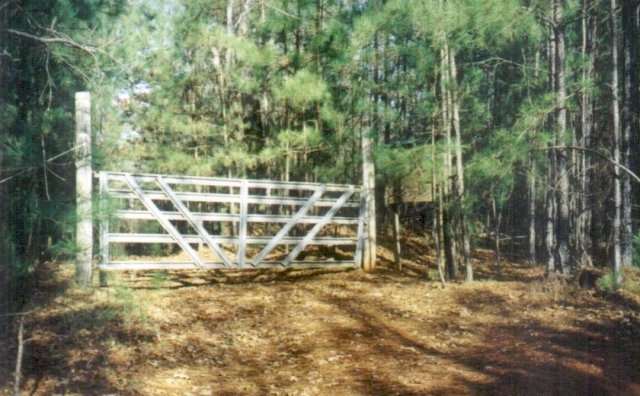 This is the gate we had to skirt around to get in.