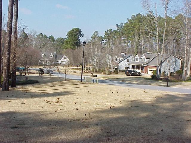 View of the confluence site in suburban Atlanta, looking north.