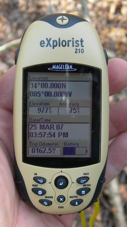 The GPS readout.