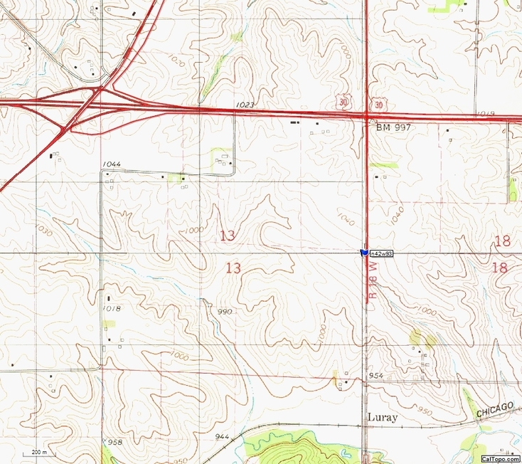 1:24000 USGS Topo map fragment.