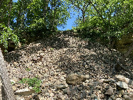 #10: View of the quarry from below, from about 25 m north of the confluence, looking north. 
