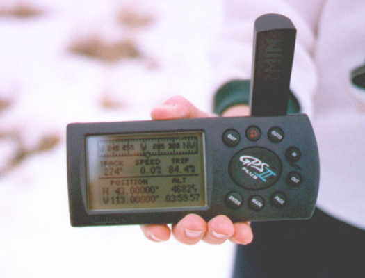 The GPS reading at the confluence