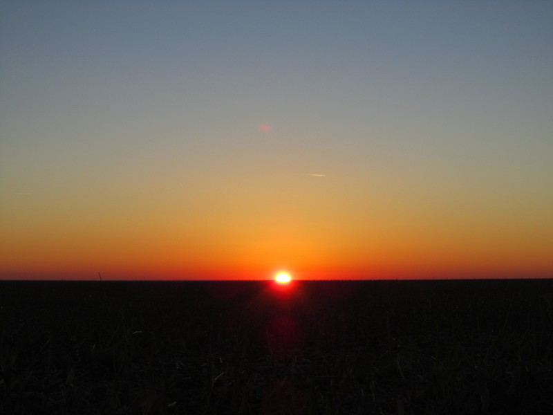 Kansas sunset, just a few miles northwest of the confluence point.