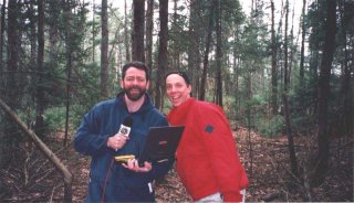 #1: Mark and Matt in the Maine woods at the confluence