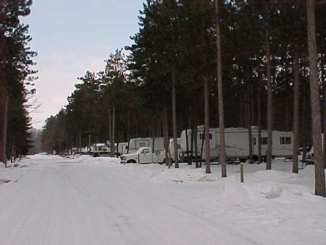 Local Michigan campers in middle of winter
