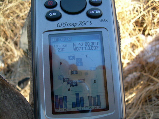 GPS coordinates 43N 71W