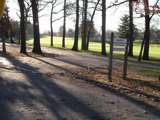 Entrance to Greens Maintenance area, cloest road to 40N 75W