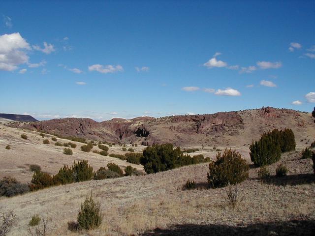 Box Canyon, view to the NE from the confluence