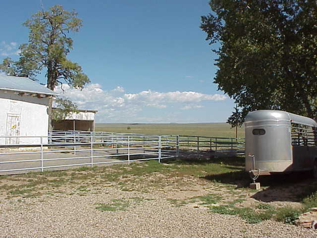 Looking north toward the confluence from ranch buildings.