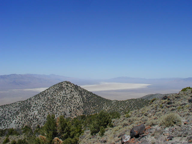Looking North over Cornish Peak with the Buena Vista Valley alkali flats in the background