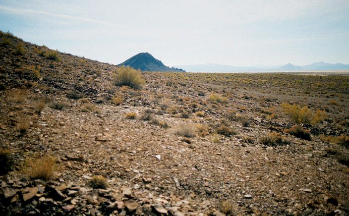 The "Black Rock" to the south from which this desert gets its name.