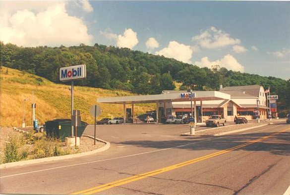 The Mobil station, just to the south and in PA