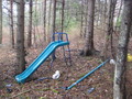 #8: Old slide in woods near confluence