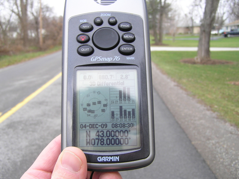 GPS receiver at the confluence of 43 North 78 West.