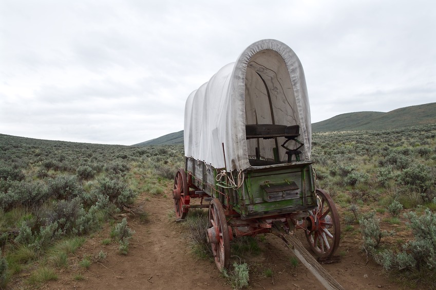The historic Oregon Trail passes through this general area